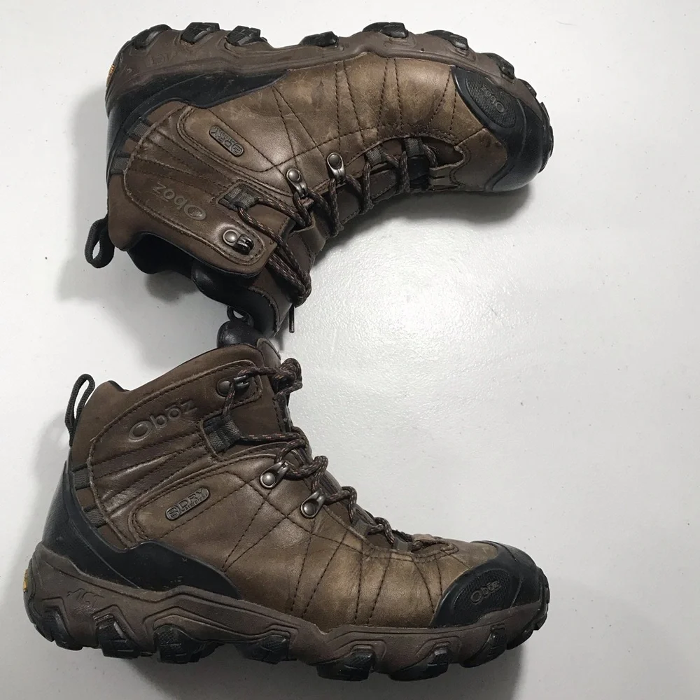 Womens  Brown Hiking Boots  Size 9 Durable Outdoor Trail Shoes SB-